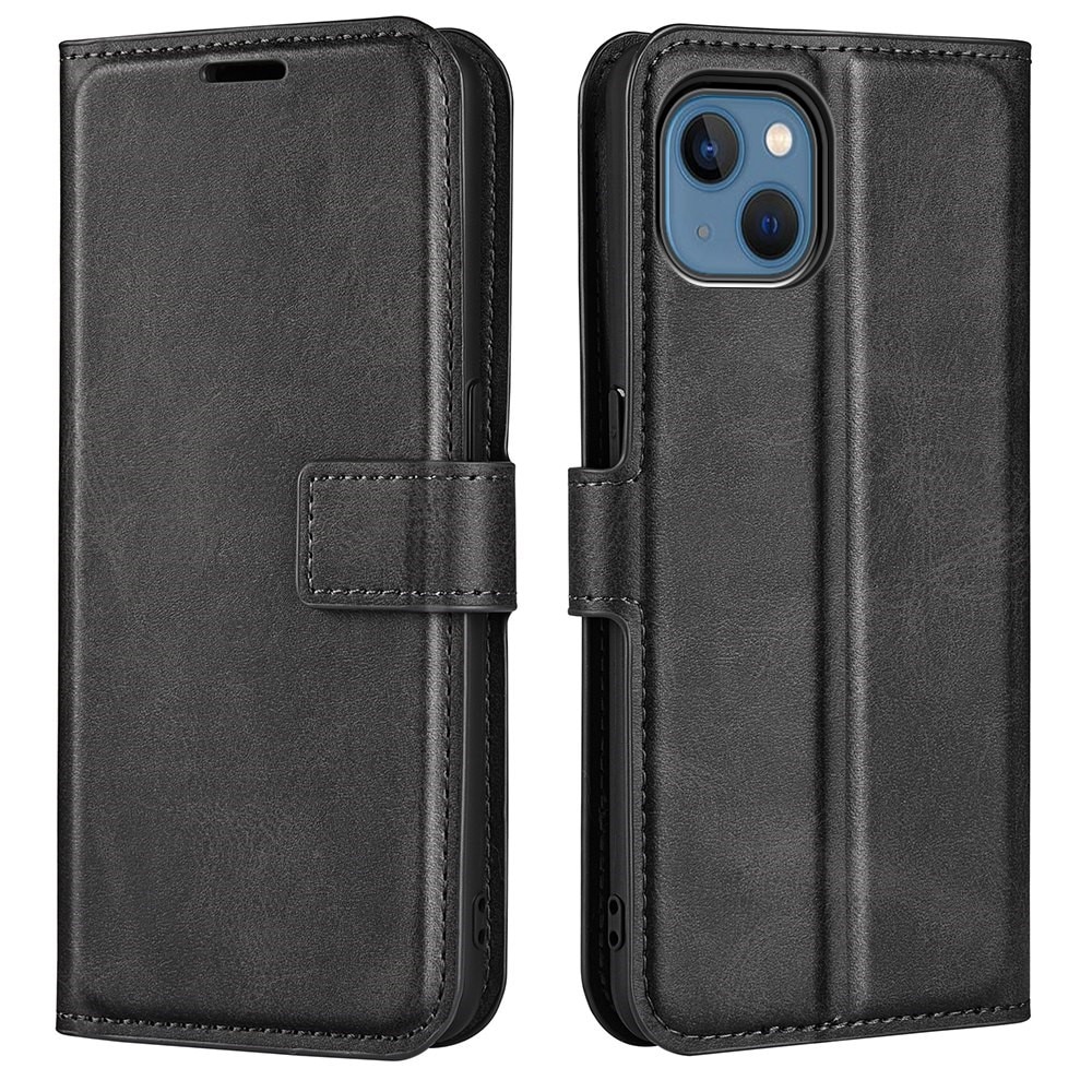 Leather Wallet iPhone 14 Black
