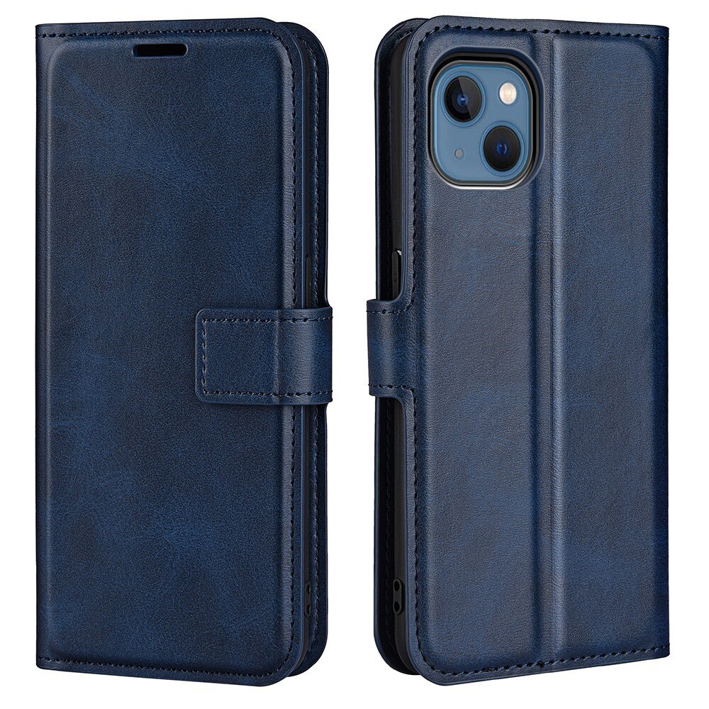 Leather Wallet iPhone 14 Blue