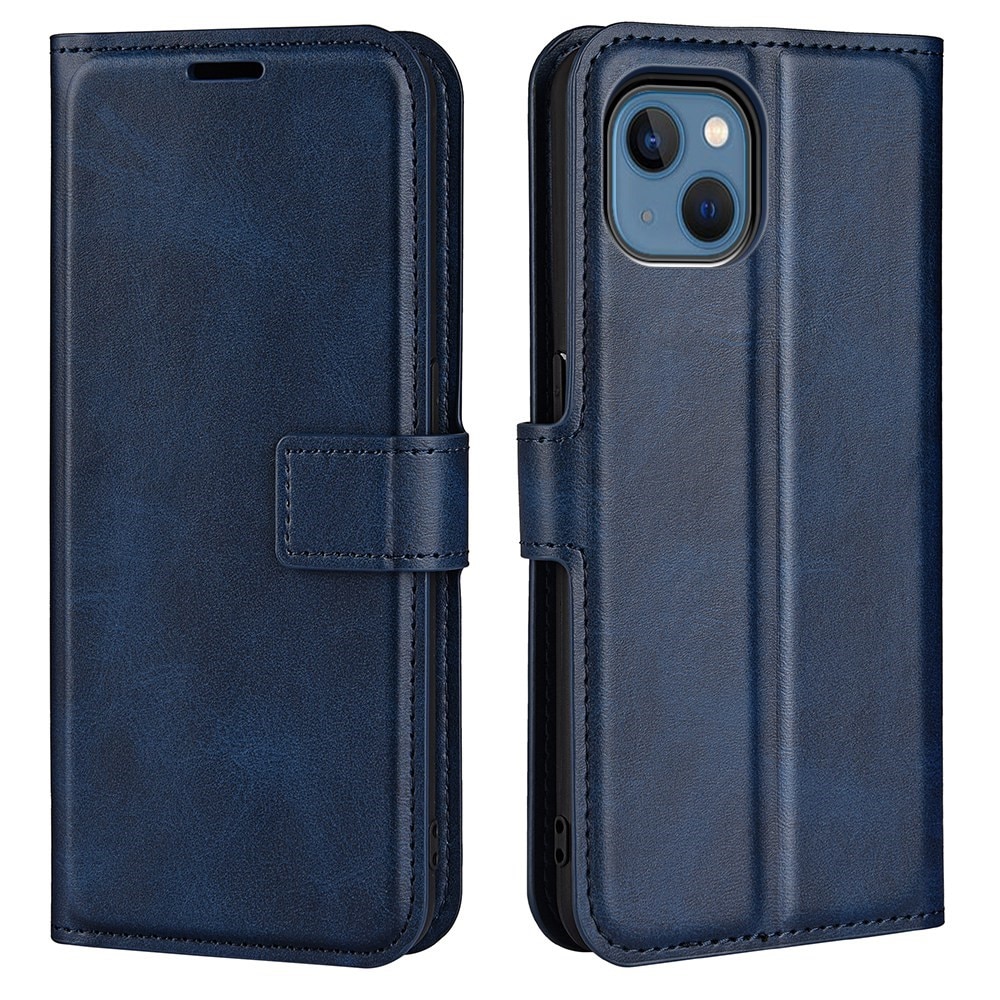 Leather Wallet iPhone 14 Max Blue