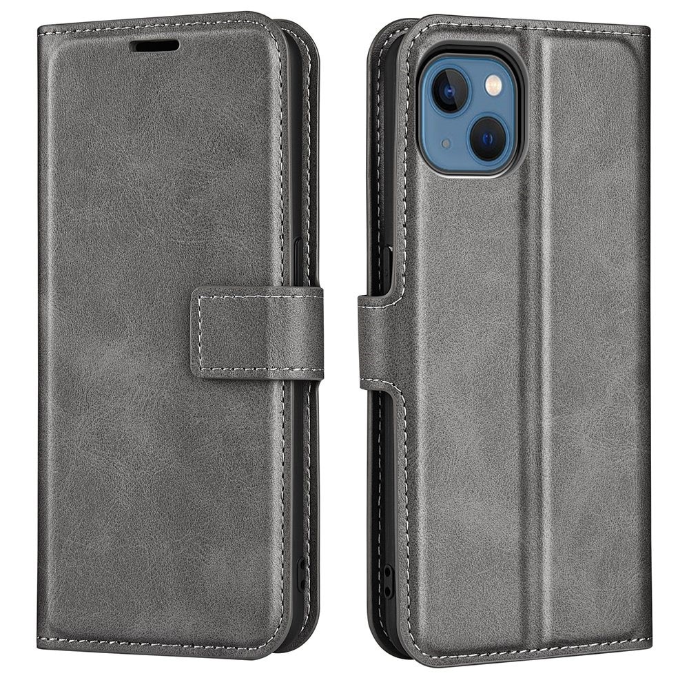 Leather Wallet iPhone 14 Max Grey