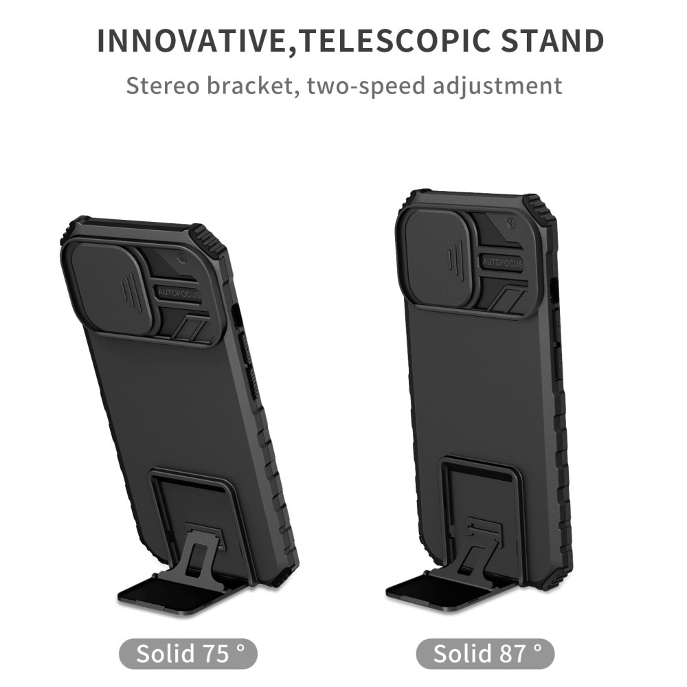 iPhone 13 Pro Kickstand Cover kamerabeskyttelse Sort