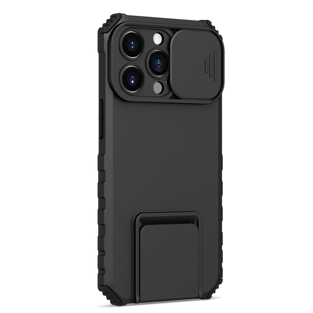 iPhone 13 Pro Kickstand Cover kamerabeskyttelse Sort