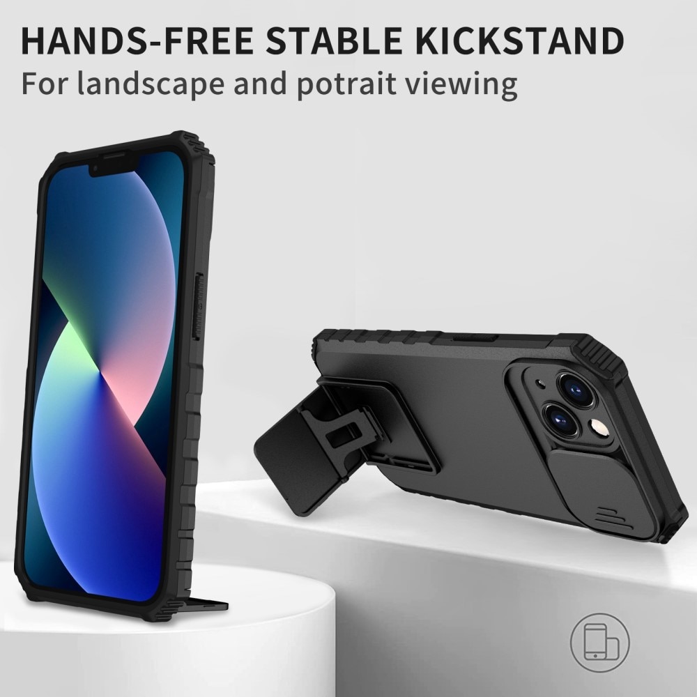 iPhone 13 Pro Kickstand Cover kamerabeskyttelse Sort