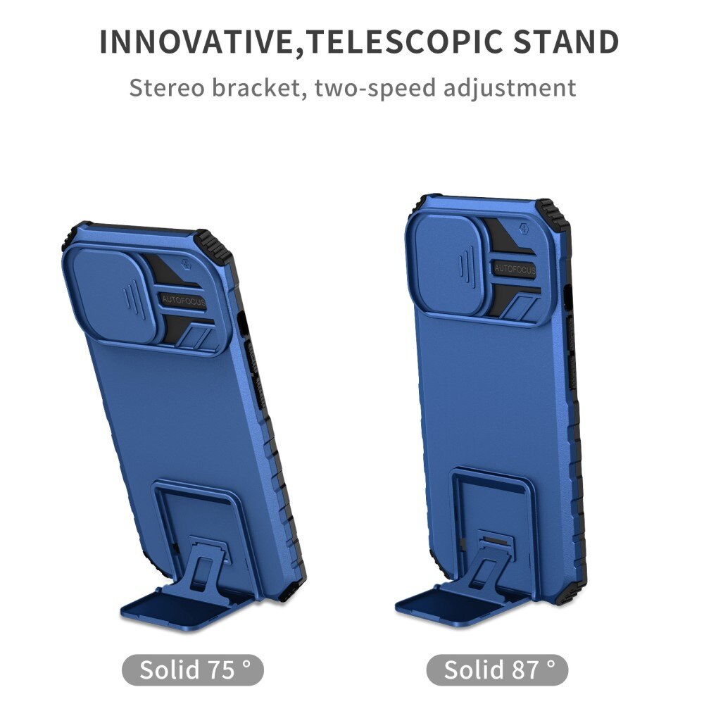 Apple iPhone 13 Pro Kickstand Cover kamerabeskyttelse Blå