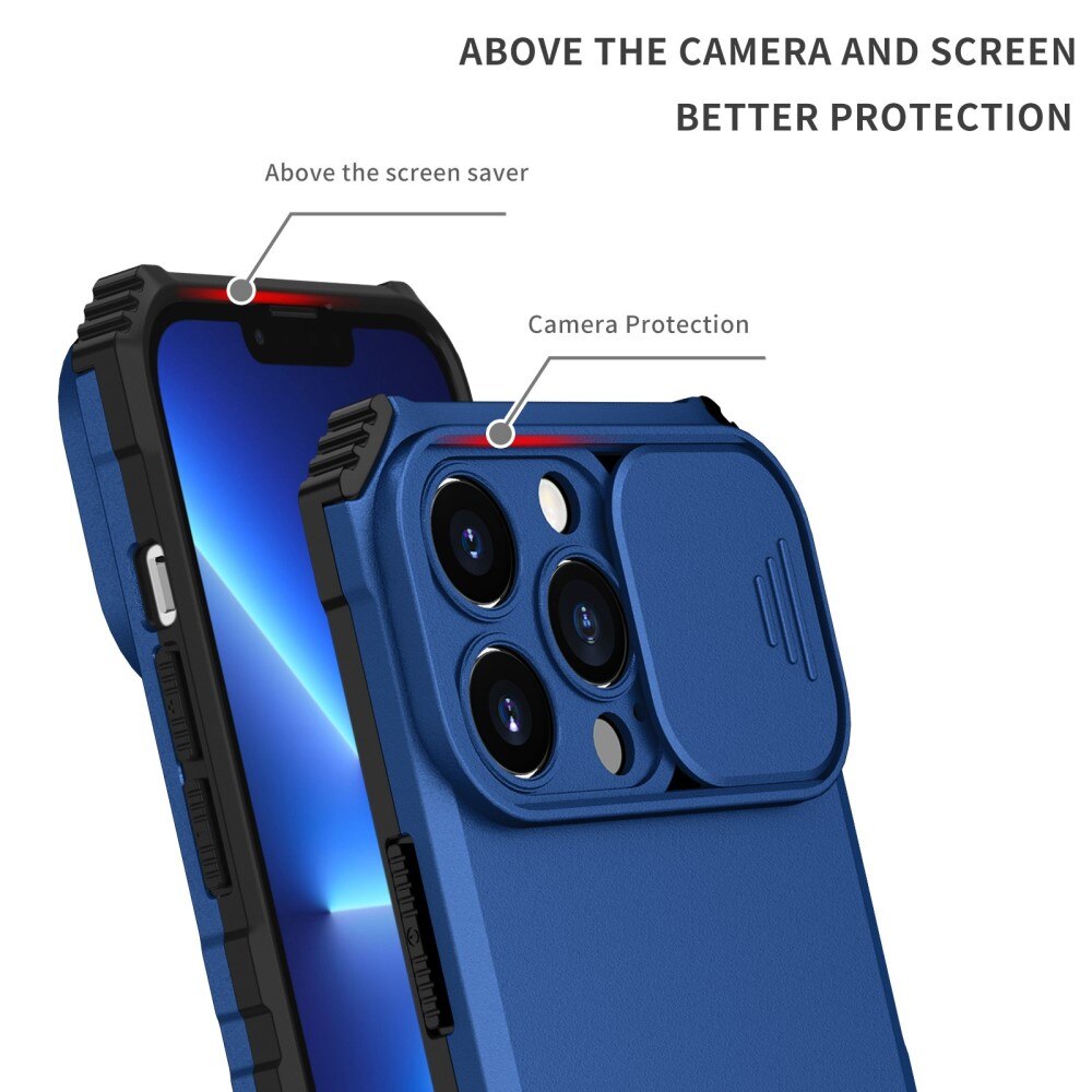 Apple iPhone 13 Pro Kickstand Cover kamerabeskyttelse Blå