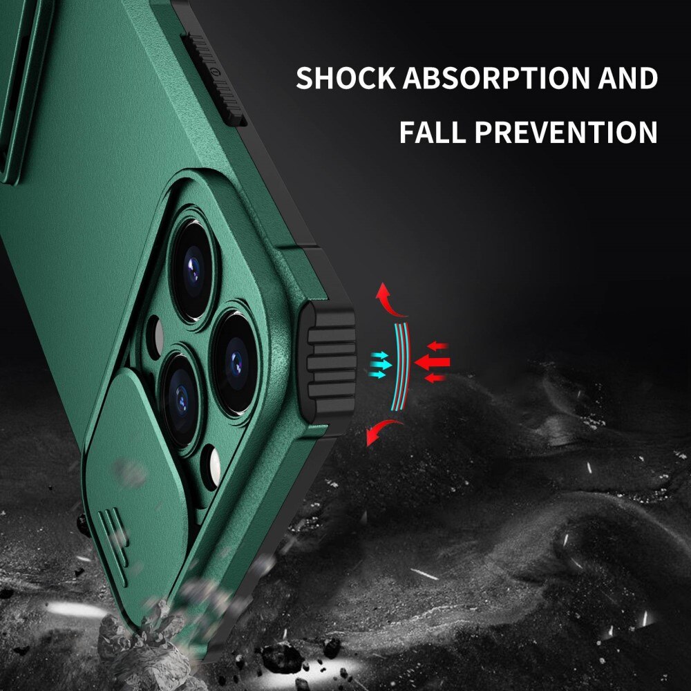 Apple iPhone 13 Pro Kickstand Cover kamerabeskyttelse Grøn