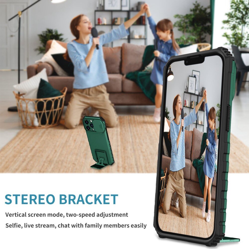 Apple iPhone 13 Pro Kickstand Cover kamerabeskyttelse Grøn