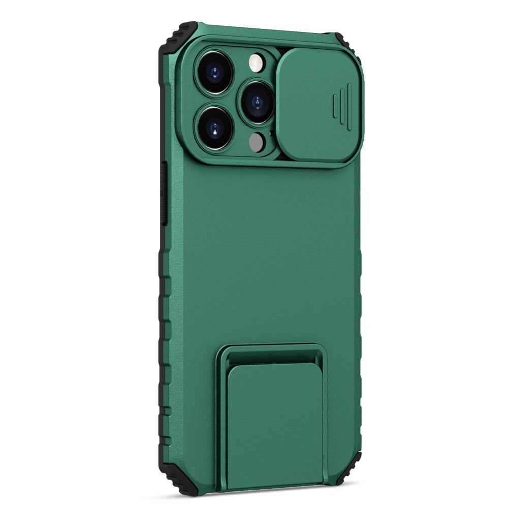 Apple iPhone 13 Pro Kickstand Cover kamerabeskyttelse Grøn