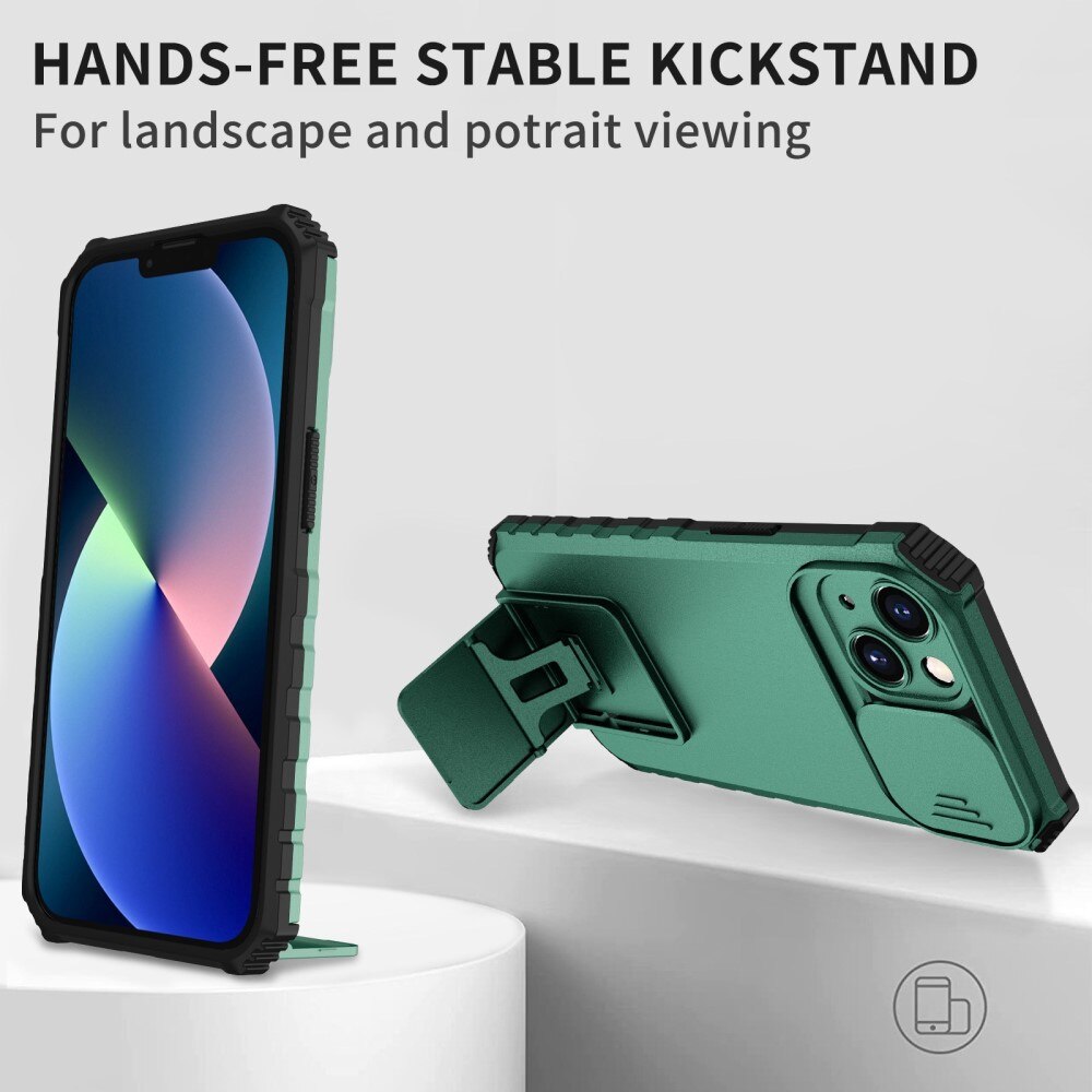 Apple iPhone 13 Pro Kickstand Cover kamerabeskyttelse Grøn