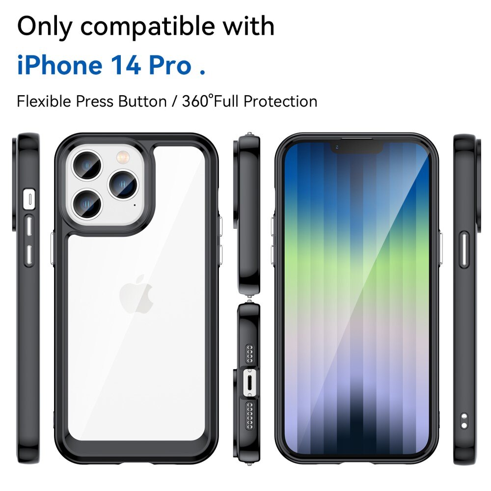 Hybridcover iPhone 14 Pro Sort