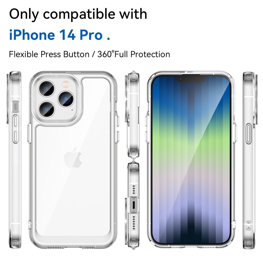 Crystal Hybrid Case iPhone 14 Pro gennemsigtig