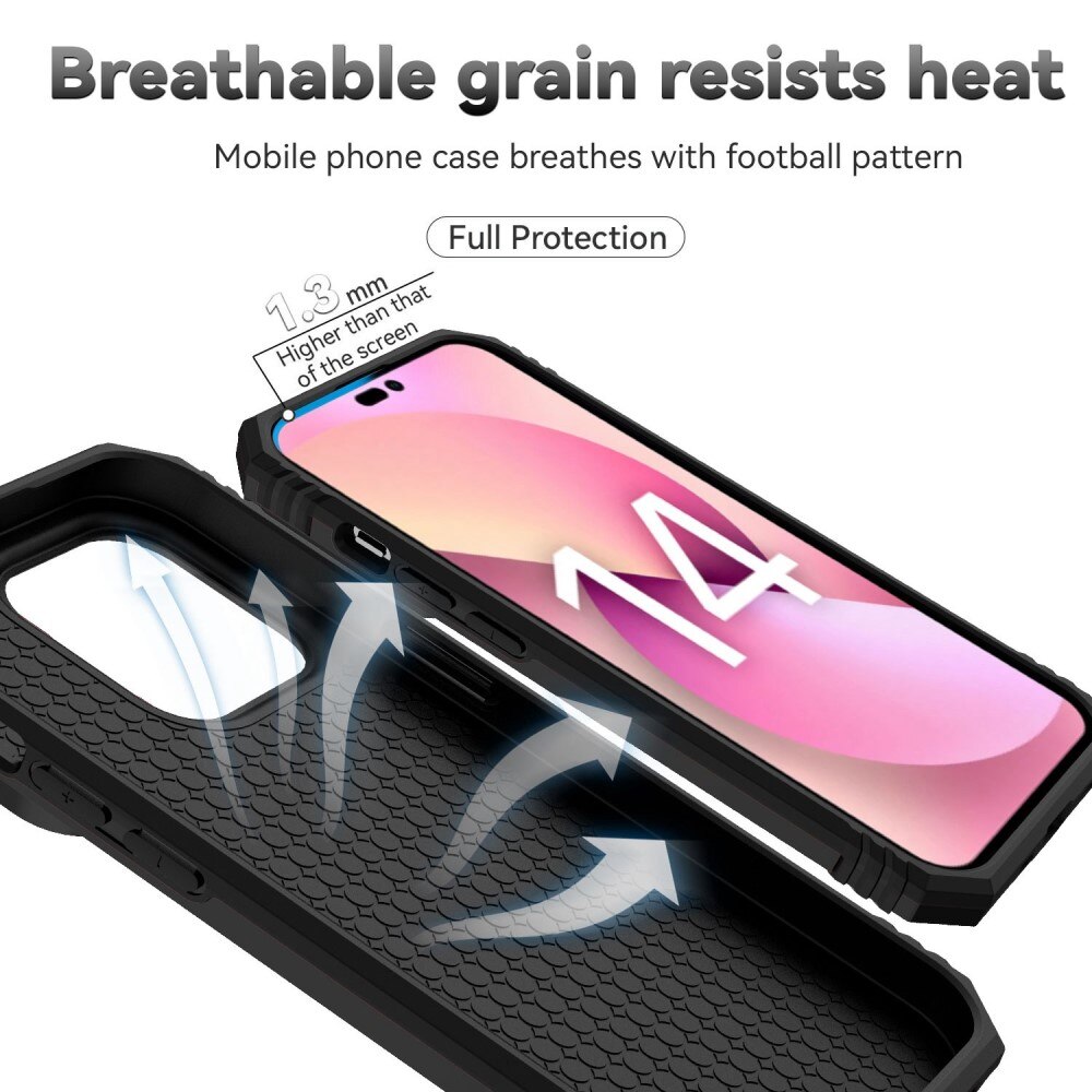Hybridcover Ring + Kamerabeskyttelse iPhone 14 Pro Max Sort
