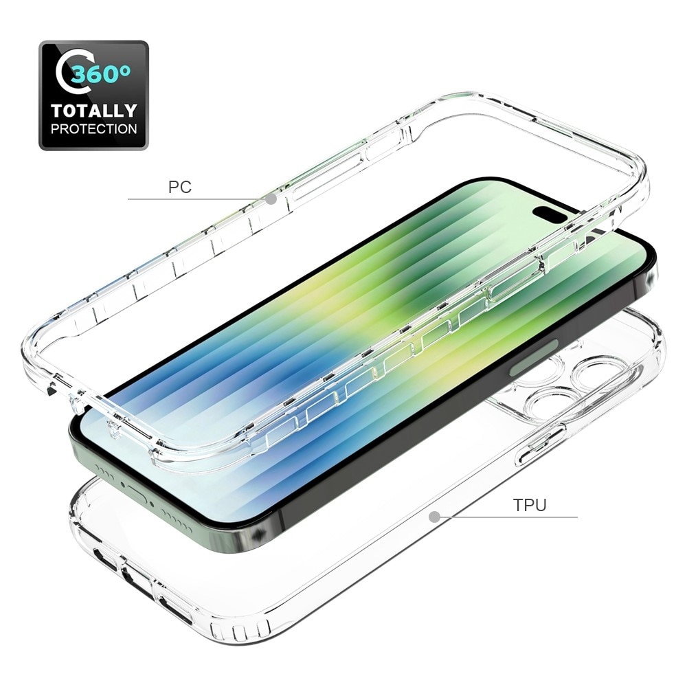 Full Cover Case iPhone 14 Pro Max gennemsigtig