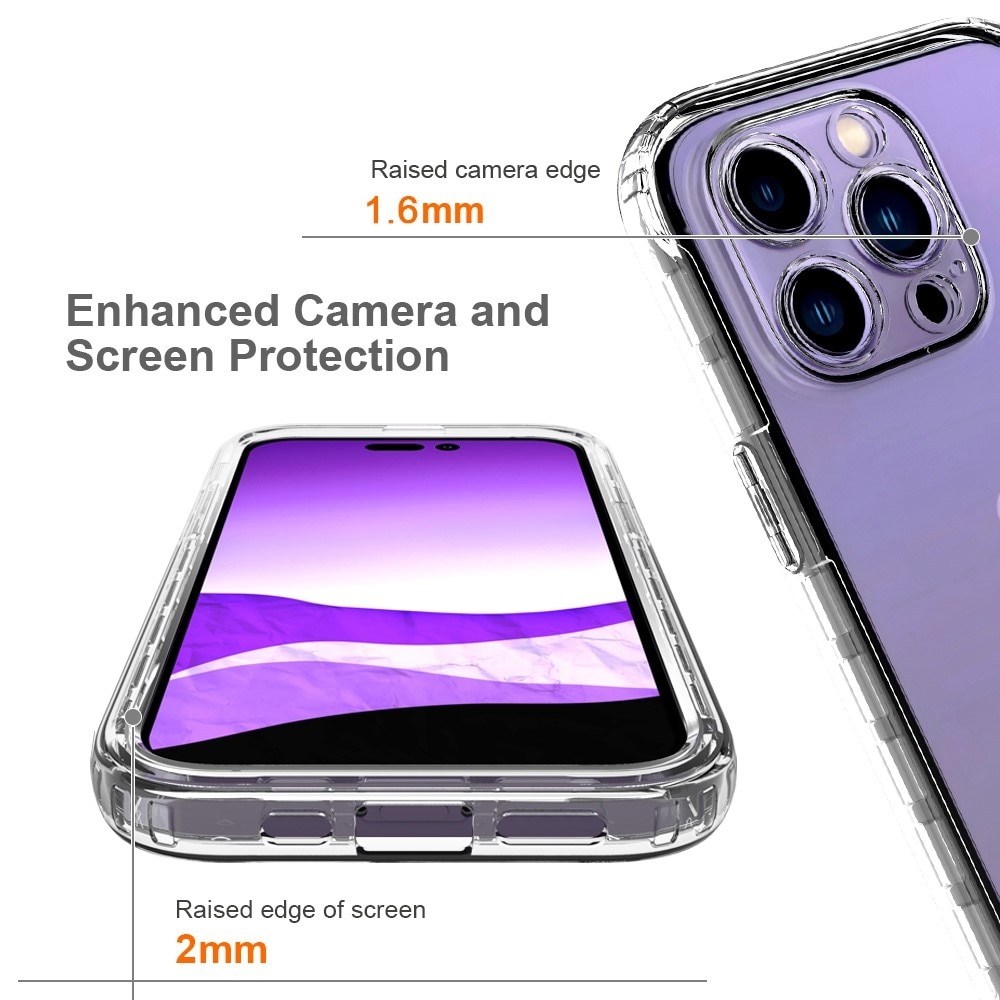 Full Cover Case iPhone 14 Pro gennemsigtig
