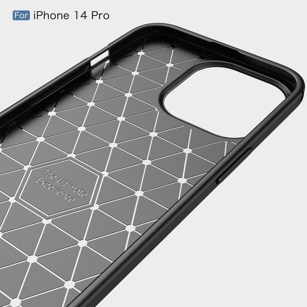 iPhone 14 Pro Cover TPU Brushed Sort