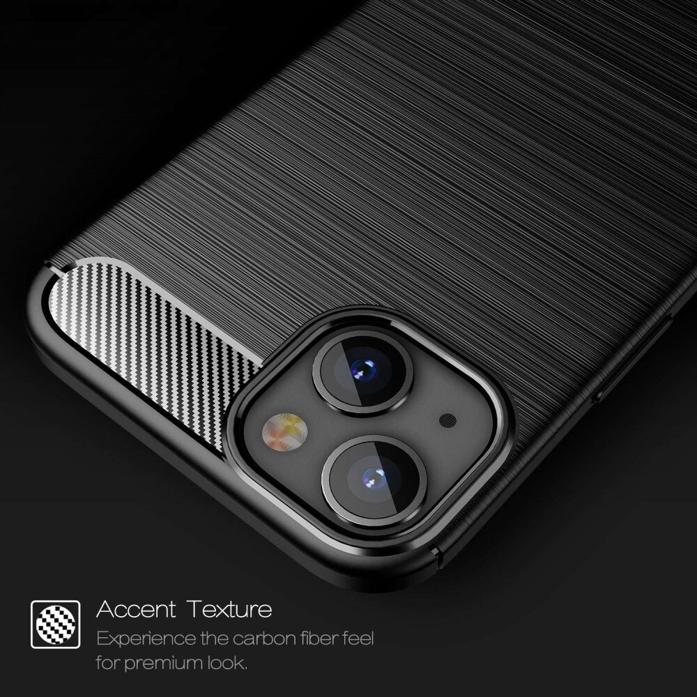 iPhone 14 Cover TPU Brushed Sort