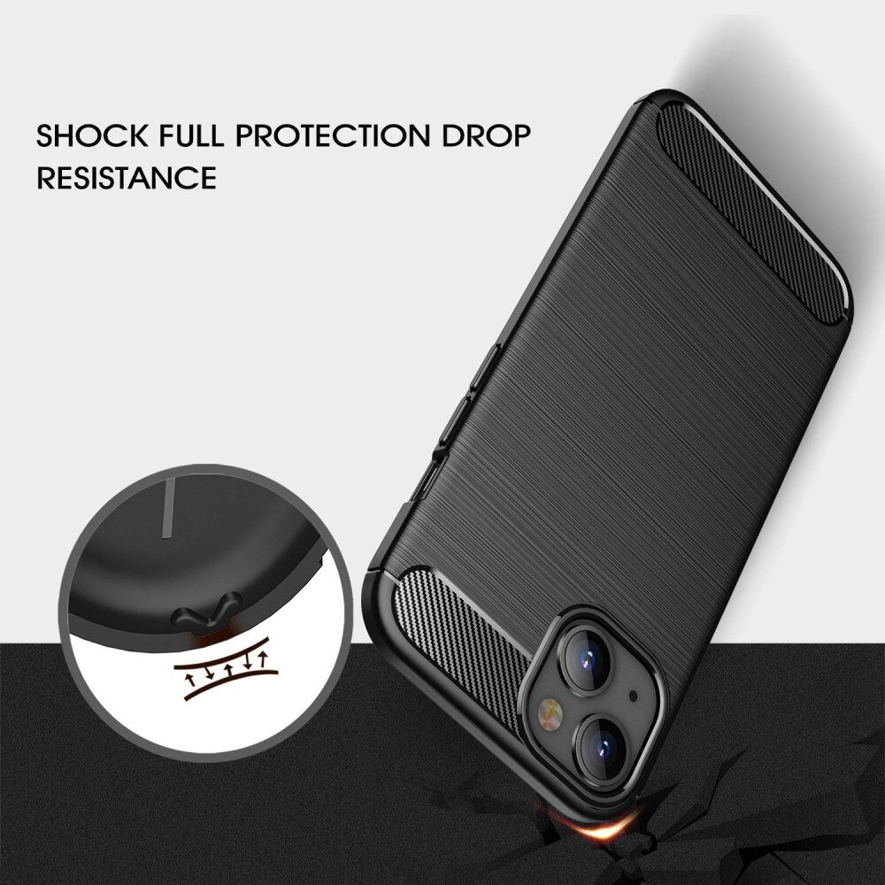 iPhone 14 Cover TPU Brushed Sort