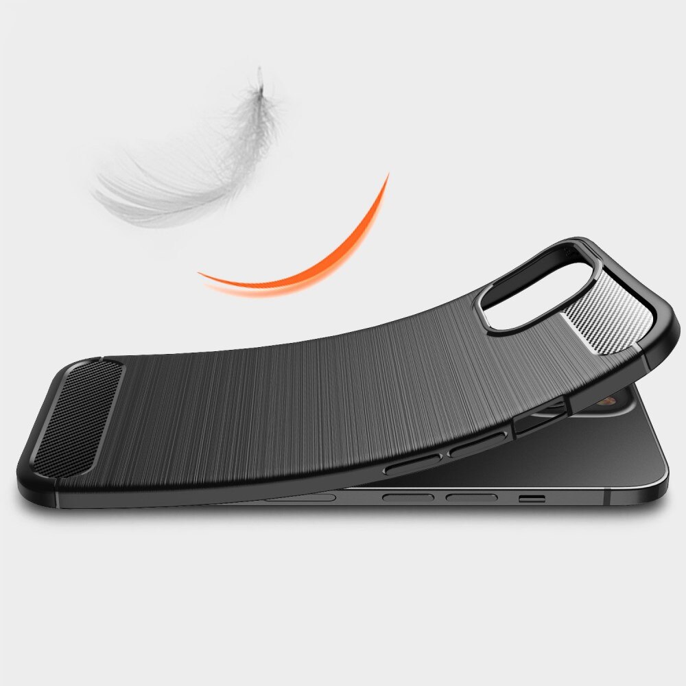 iPhone 14 Cover TPU Brushed Sort