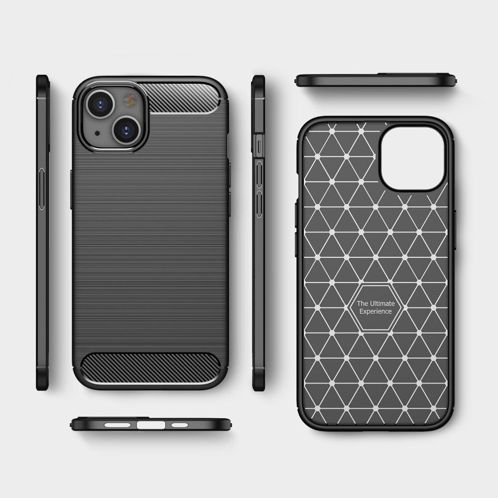 iPhone 14 Cover TPU Brushed Sort