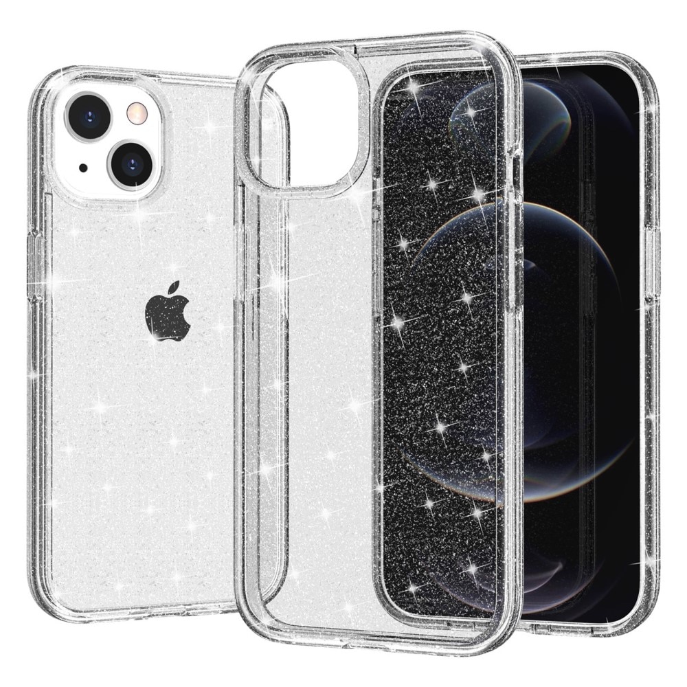 Liquid Glitter Case iPhone 15 Plus gennemsigtig
