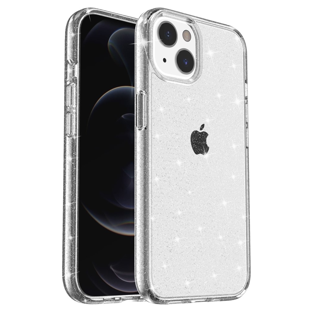 Liquid Glitter Case iPhone 15 gennemsigtig