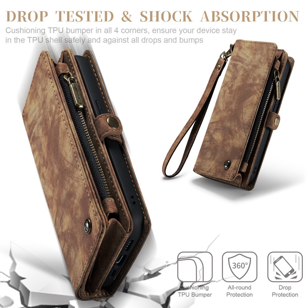 Multi-slot Mobiltaske iPhone 7 Plus/iPhone 8 Plus Brun