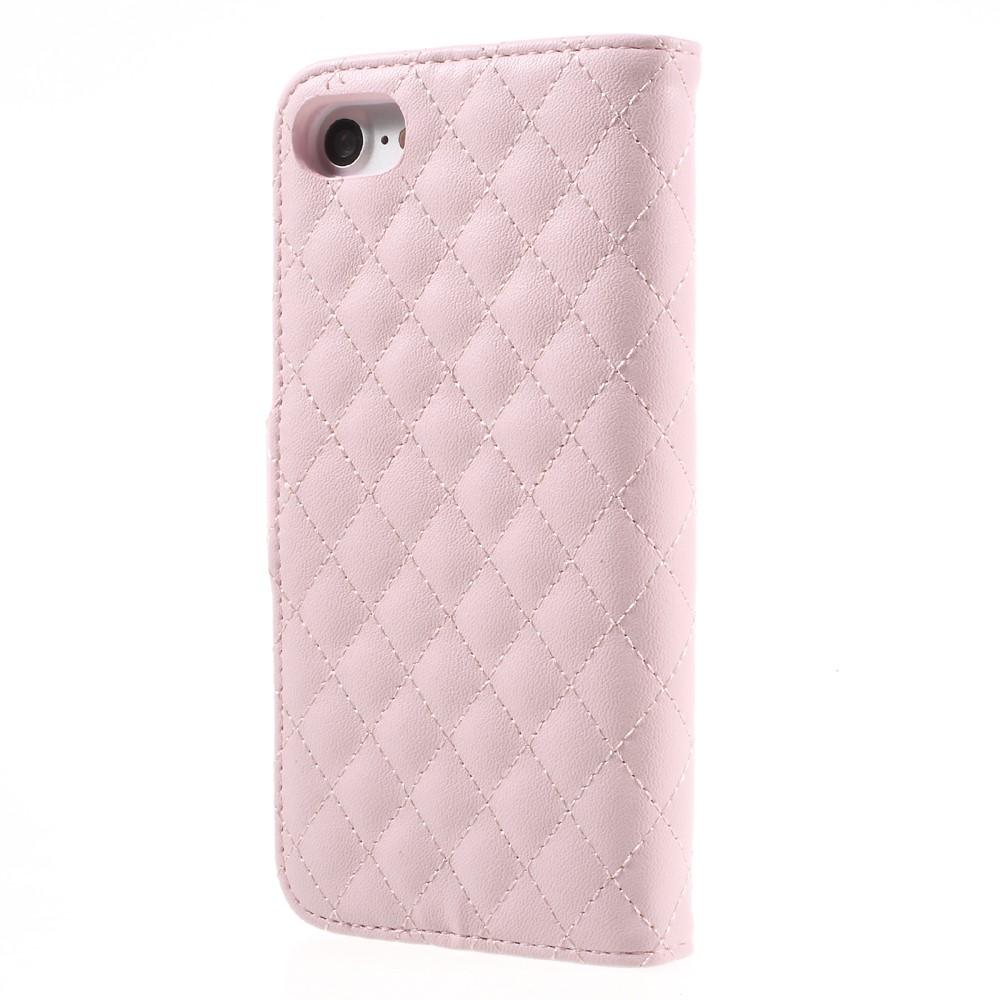 Tegnebogsetui iPhone SE (2022) Quilted lyserød
