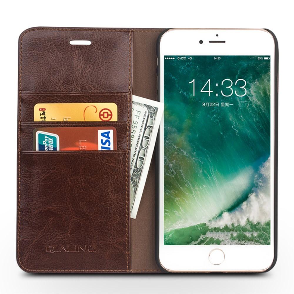 iPhone SE (2020) Leather Wallet Case Brown