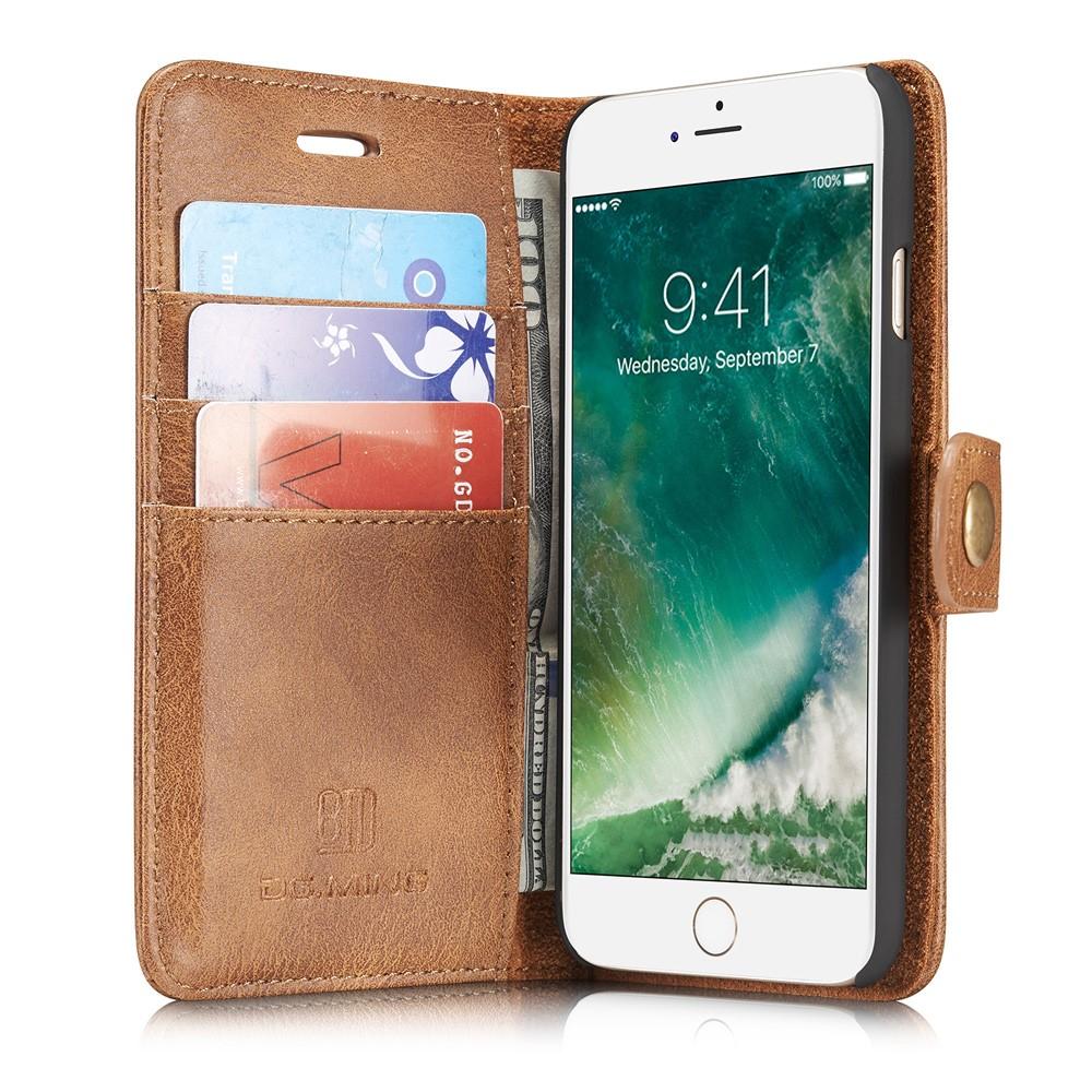 Magnet Wallet iPhone 7 Cognac