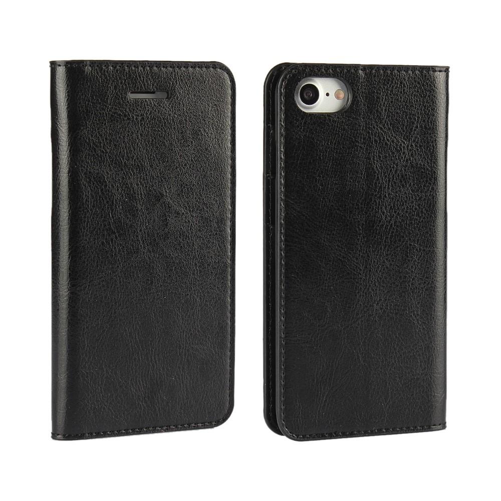 Mobiltaske Ægte Læder iPhone iPhone SE (2020) sort