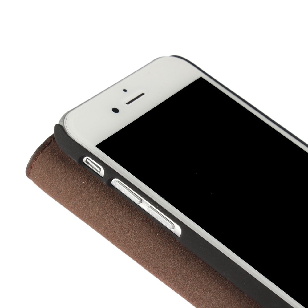 Mobiltaske Ægte Læder iPhone 7 mørkebrun