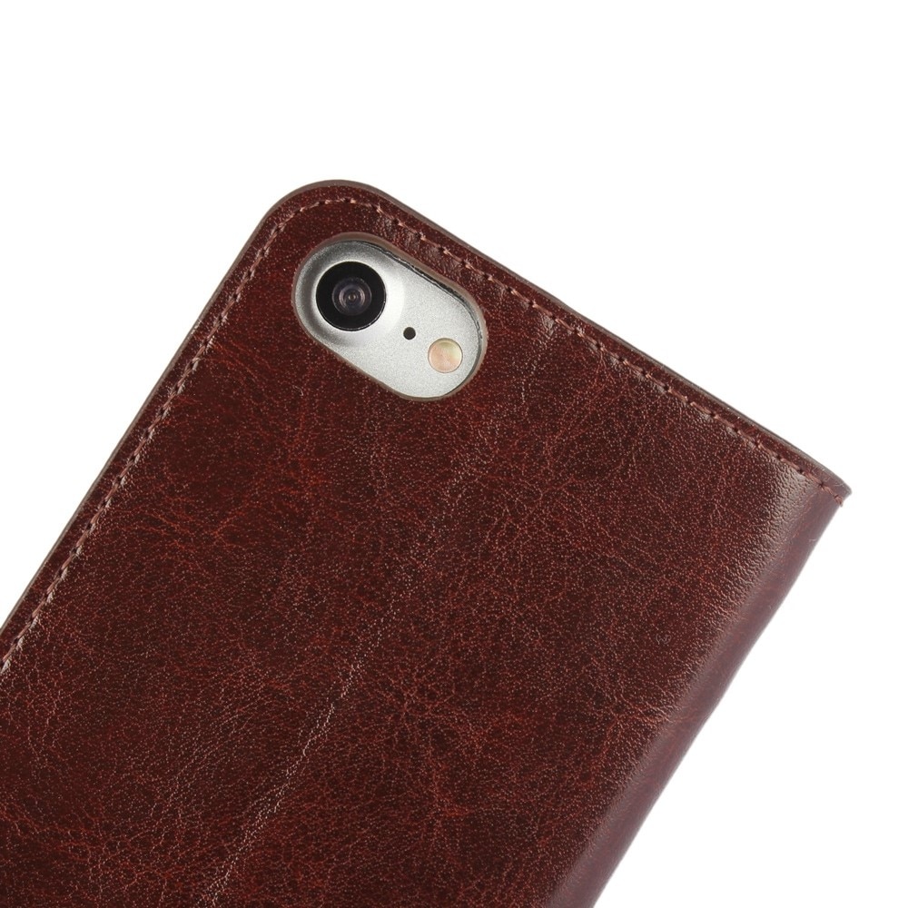 Mobiltaske Ægte Læder iPhone SE (2022) mørkebrun