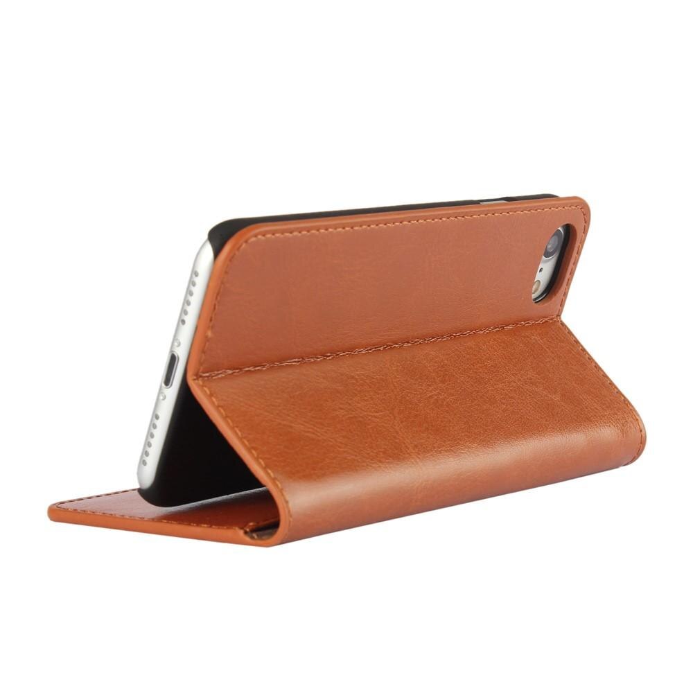 Mobiltaske Ægte Læder iPhone 7/8/SE brun