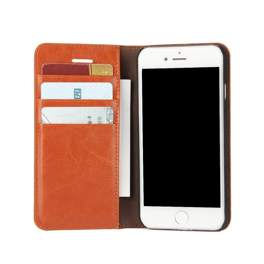 Mobiltaske Ægte Læder iPhone 7/8/SE brun