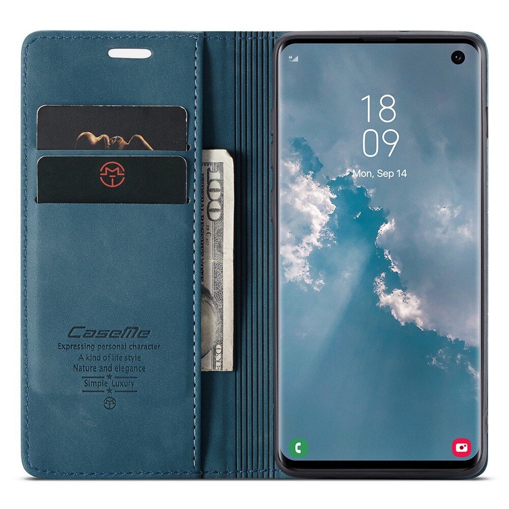 Slim Pung Etui Samsung Galaxy S10 Blå