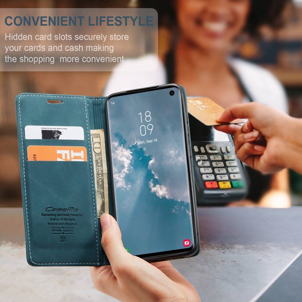 Slim Pung Etui Samsung Galaxy S10 Blå