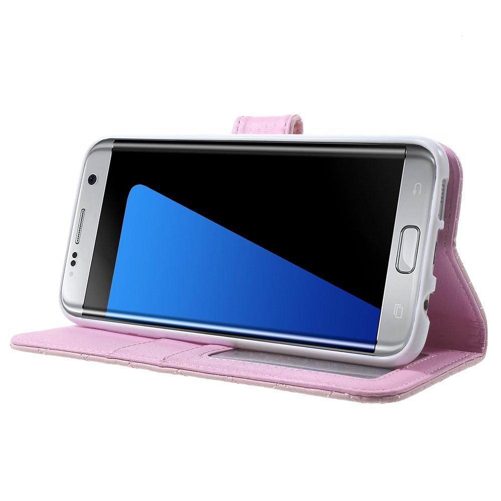 Tegnebogsetui Samsung Galaxy S7 Edge Quilted lyserød