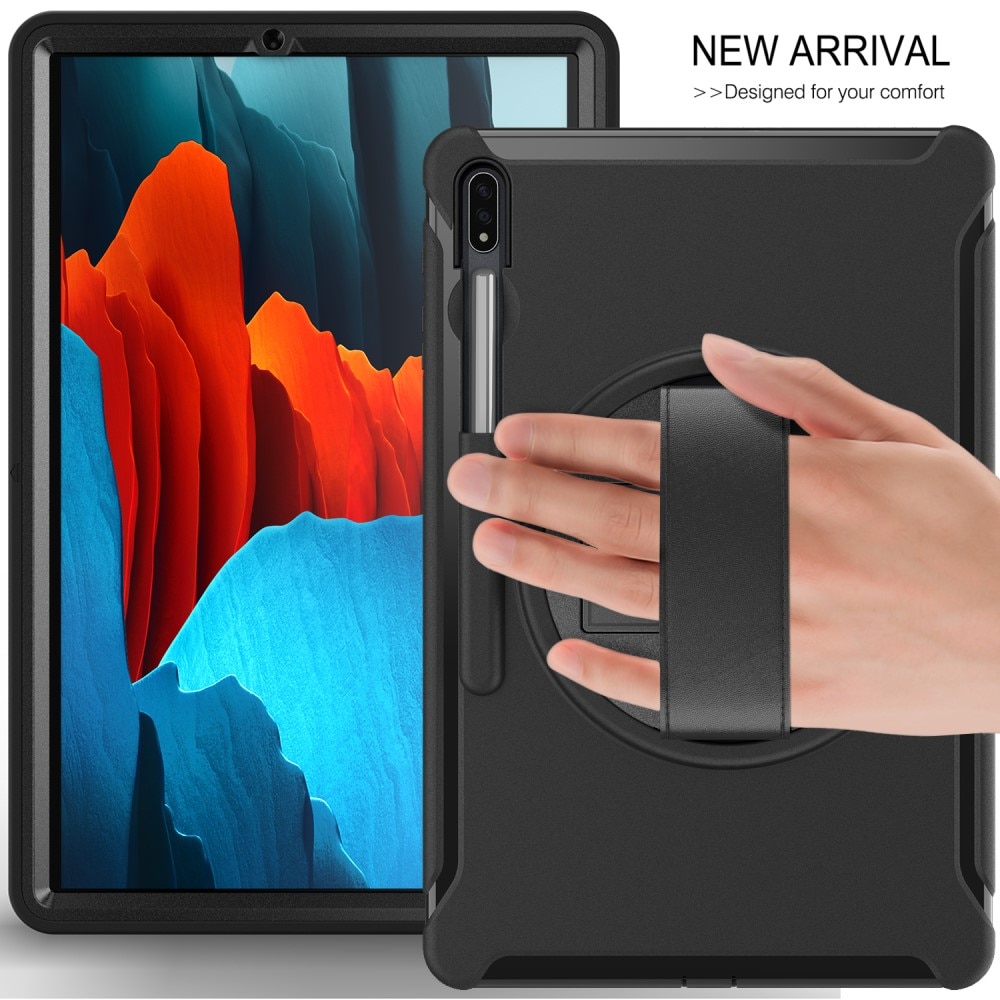 Stødsikker Hybridcover Samsung Galaxy Tab S7 Plus/S8 Plus sort