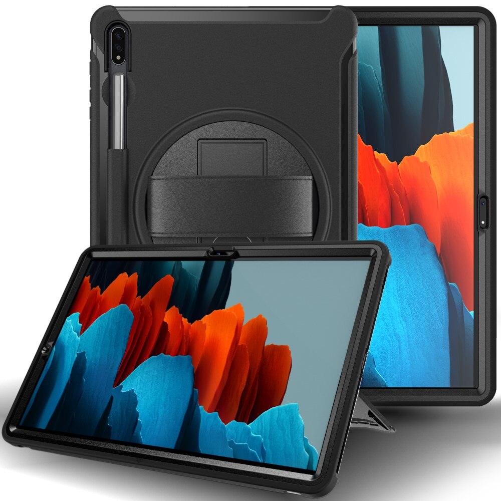 Stødsikker Hybridcover Samsung Galaxy Tab S7 Plus/S8 Plus sort