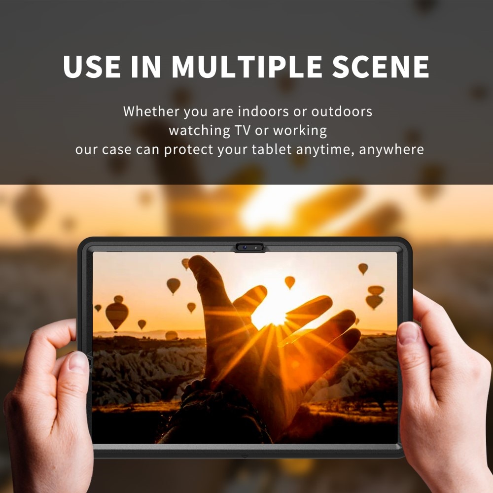 Stødsikker Hybridcover Samsung Galaxy Tab S7 Plus/S8 Plus sort