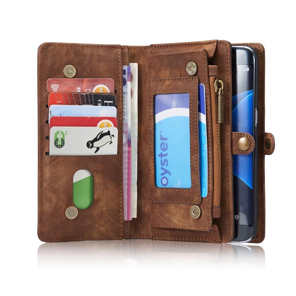 Multi-slot Mobiltaske Samsung Galaxy S7 Edge Brun