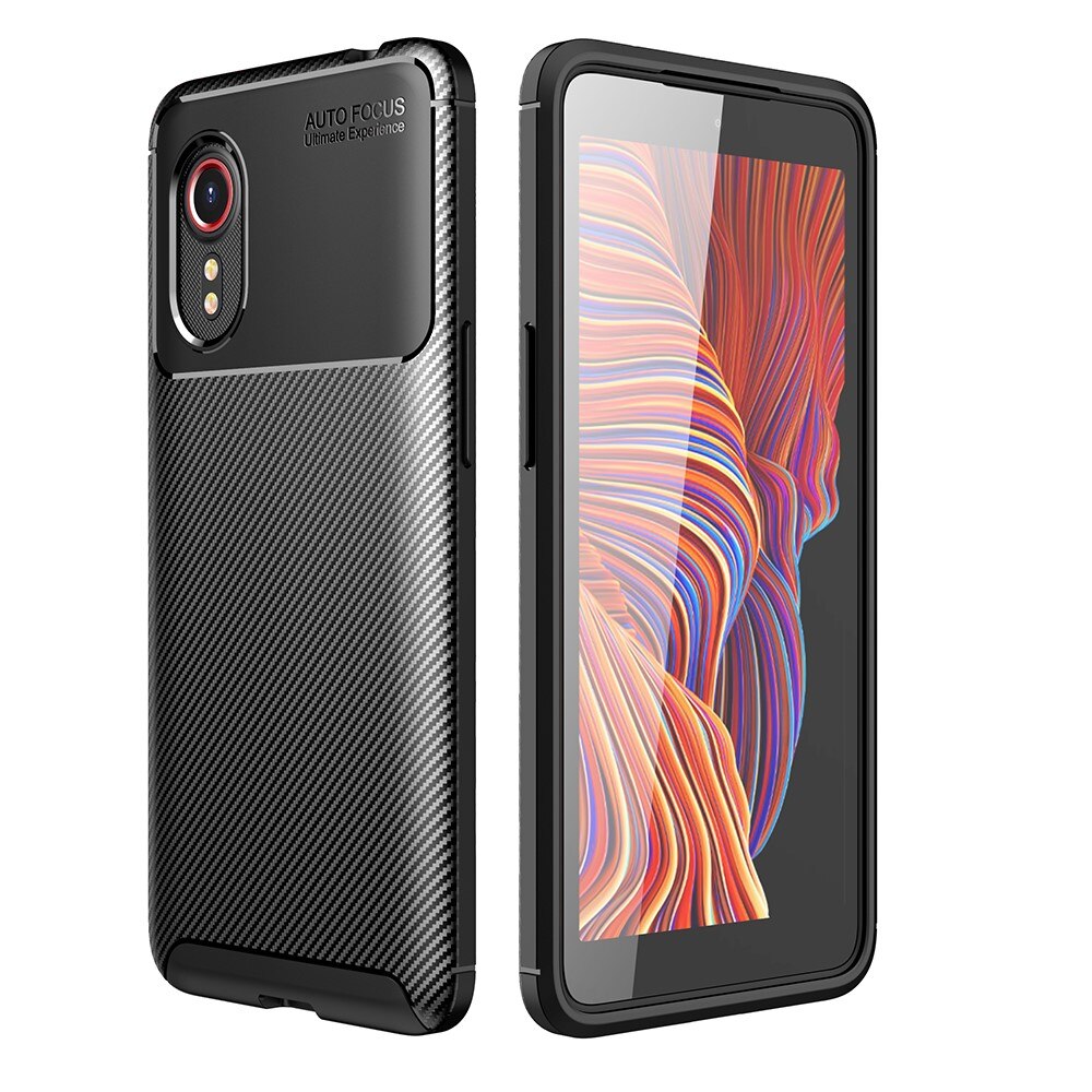 Cover TPU Kulfiber Samsung Galaxy Xcover 5 sort