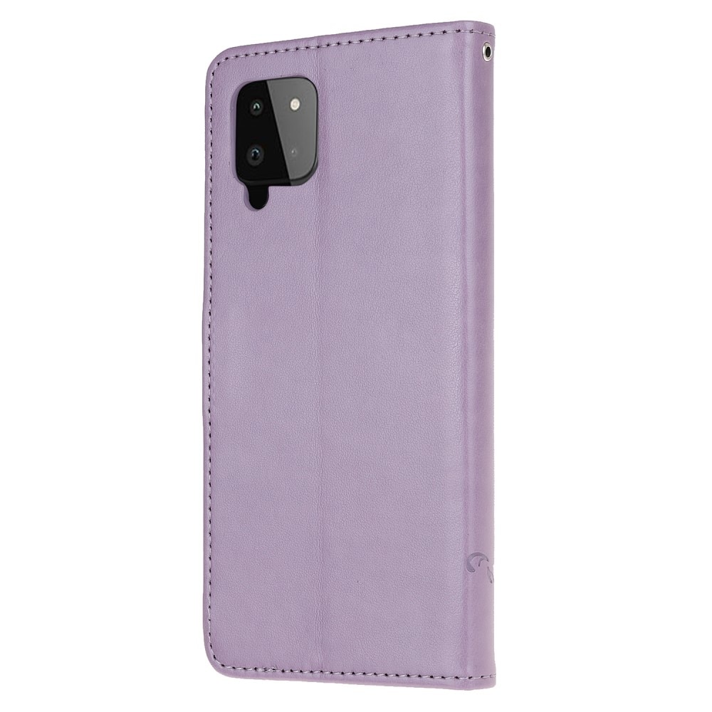 Læderetui Sommerfugle Samsung Galaxy A22 4G Lilla
