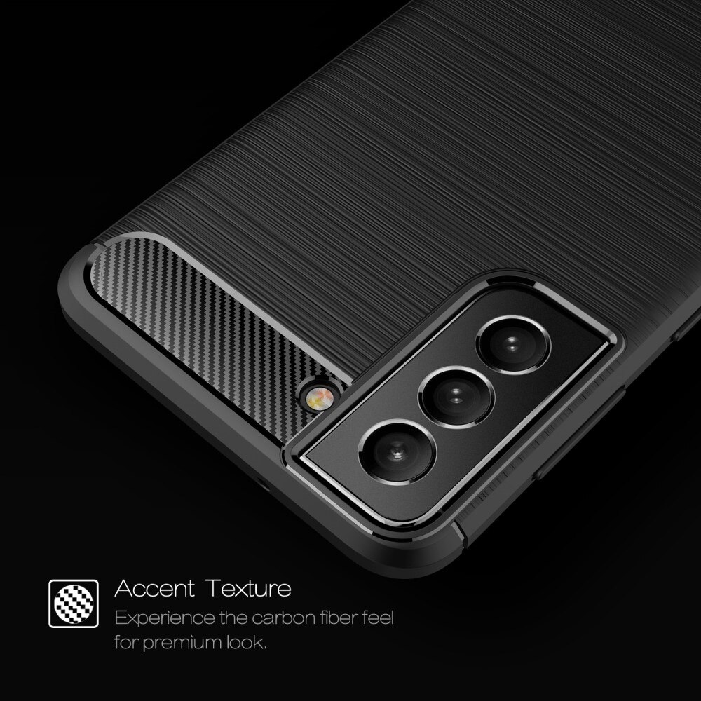 Samsung Galaxy S21 FE Cover TPU Brushed Sort