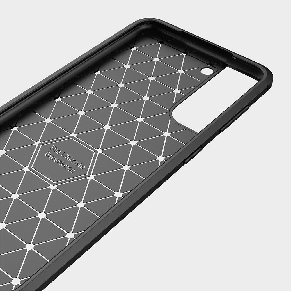 Samsung Galaxy S21 FE Cover TPU Brushed Sort
