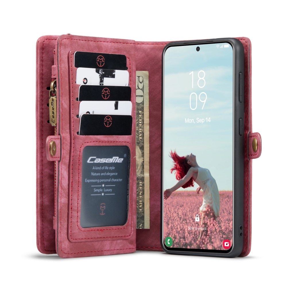 Multi-slot Mobiltaske Galaxy S21 FE rød