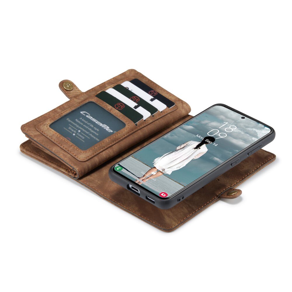 Multi-slot Mobiltaske Samsung Galaxy S21 FE Brun