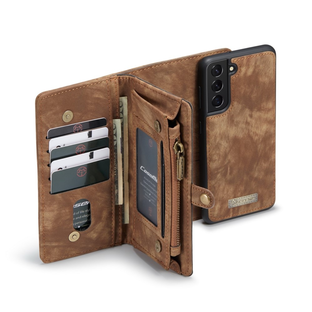 Multi-slot Mobiltaske Samsung Galaxy S21 FE Brun