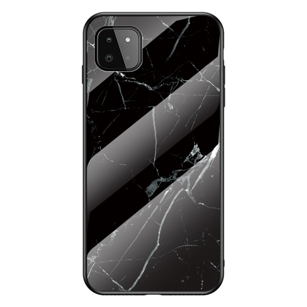 Cover Hærdet Glas Samsung Galaxy A22 5G sort marmor