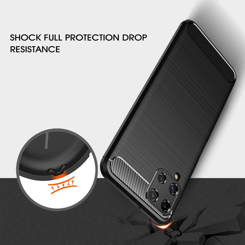 Samsung Galaxy A22 4G Cover TPU Brushed Sort